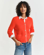 Load image into Gallery viewer, Gant Knit Jacket in Orange Red