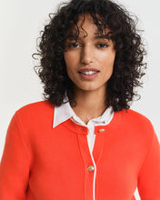 Load image into Gallery viewer, Gant Knit Jacket in Orange Red