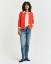 Load image into Gallery viewer, Gant Knit Jacket in Orange Red