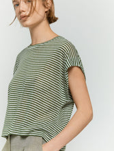Load image into Gallery viewer, Iblues about blue stripe linen tshirt