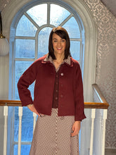 Load image into Gallery viewer, Emme Clip Short Coat in Bordeaux