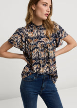 Load image into Gallery viewer, Summum Navy Ruffle Top

