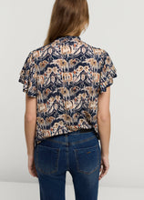 Load image into Gallery viewer, Summum Navy Ruffle Top

