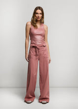 Load image into Gallery viewer, Summum Navy Wide leg Trousers
