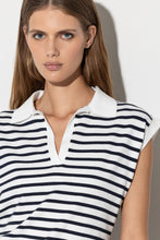 Load image into Gallery viewer, Luisa Cerano Striped Polo Jumper
