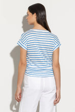 Load image into Gallery viewer, Luisa Cerano Striped Linen Shirt in Blue
