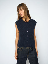 Load image into Gallery viewer, Mos Mosh Almine Thora Knit Vest in Navy