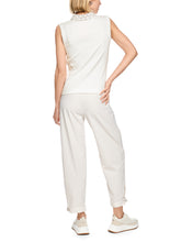 Load image into Gallery viewer, MarcCain Ribbed Top with Chain Logo Print in Off-White