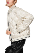 Load image into Gallery viewer, MarcCain Quilted Jacket with Contrasting Details in Beige