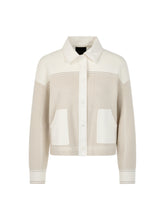 Load image into Gallery viewer, MarcCain Cardigan with Denim Detail in Beige