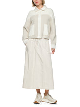 Load image into Gallery viewer, MarcCain Cardigan with Denim Detail in Beige