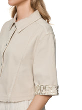 Load image into Gallery viewer, MarcCain Short Denim Blouse in Beige