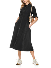 Load image into Gallery viewer, MarcCain Stretch Midi Dress in Black