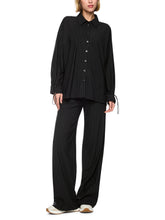 Load image into Gallery viewer, MarcCain WELKOM Pull-On Pinstripe Trousers in Black/White