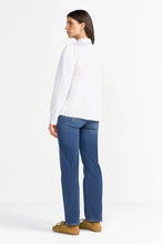 Load image into Gallery viewer, Rich & Royal White Blouse with Ruffle Collar