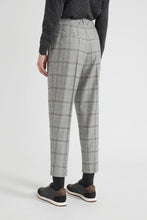 Load image into Gallery viewer, Peserico Check Flannel Trousers in Granite