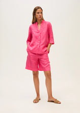 Load image into Gallery viewer, Rosso35 Garment-Dye Linen Shirt in Raspberry