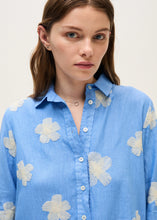 Load image into Gallery viewer, Rosso35 Embroidered Garment-Dyed Shirt Dress in Blue