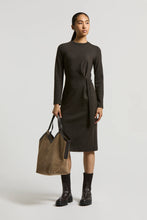 Load image into Gallery viewer, Peserico Fluid Cotton Wool Jersey Dress in Grey