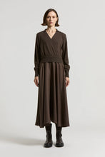 Load image into Gallery viewer, Peserico Tricot Blend Twill Dress in Chocolate