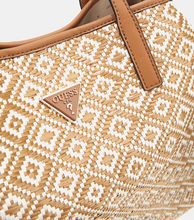 Load image into Gallery viewer, Guess Vikky Raffia Shopper in Tan
