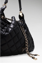 Load image into Gallery viewer, Guess Juliet quilted hobo bag in Black