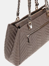 Load image into Gallery viewer, Guess Anning Quilted Shopper in Dark Taupe