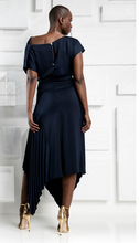Load image into Gallery viewer, Kevan Jon Mila Drape Dress in Navy