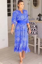 Load image into Gallery viewer, Aspiga Maeve Dress in Blu/White