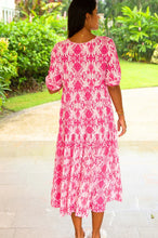 Load image into Gallery viewer, Aspiga Virginia Midi Dress in Pink/White