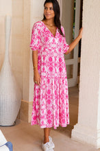 Load image into Gallery viewer, Aspiga Virginia Midi Dress in Pink/White