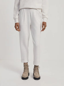 Varley The Rolled Cuff Pant in Ivory Marl