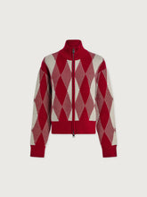 Load image into Gallery viewer, Varley Karina Jacquard Knit Jacket in Red Dahlia