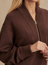 Load image into Gallery viewer, Varley Sally Half-Zip Sweat in Coffee Bean Marl