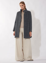 Load image into Gallery viewer, Cinzia Rocca Flared Short Coat with Slits in Dark Taupe