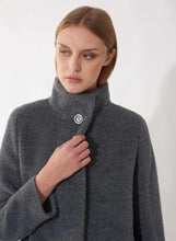 Load image into Gallery viewer, Cinzia Rocca Flared Short Coat with Slits in Dark Taupe