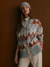 Load image into Gallery viewer, Varley Brockley Jacquard Knit Jacket in Grey Melange