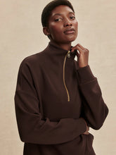 Load image into Gallery viewer, Varley Hawley Half-Zip Sweater in Coffee Bean