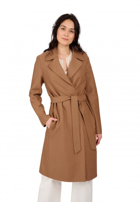 Oakwood Mareva Boiled Wool Coat in Tan