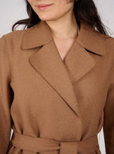 Load image into Gallery viewer, Oakwood Mareva Boiled Wool Coat in Tan