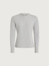 Load image into Gallery viewer, Varley Kesia Long Sleeve Henley Top in Light Grey