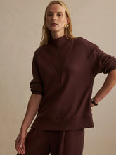 Load image into Gallery viewer, Varley Novi Longline Mock Neck Sweater in Deep Mahogany