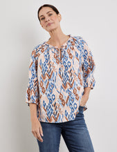 Load image into Gallery viewer, Gerry Weber Line Blouse with a Frilled Collar in Multicolour
