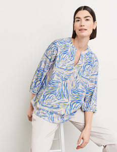 Gerry Weber Long Blouse Top with a Rounded Hem