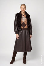 Load image into Gallery viewer, Monari Jacket with Faux Fur in Black Coffee