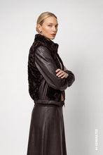 Load image into Gallery viewer, Monari Jacket with Faux Fur in Black Coffee