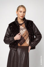Load image into Gallery viewer, Monari Jacket with Faux Fur in Black Coffee