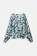 Load image into Gallery viewer, Pom Lillies Blue Blouse
