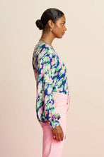 Load image into Gallery viewer, Pom Lillies Blue Blouse