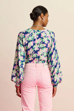 Load image into Gallery viewer, Pom Lillies Blue Blouse